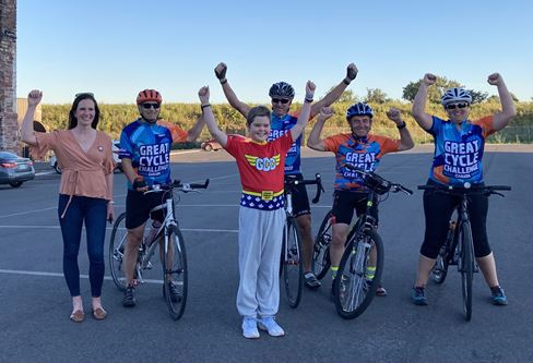 Great Cycle Challenge group ride! “KICKING CANCER’S BUTT”!