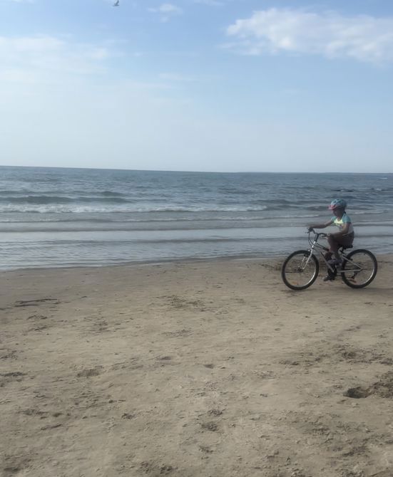 Harper putting in her kms at Sauble Beach