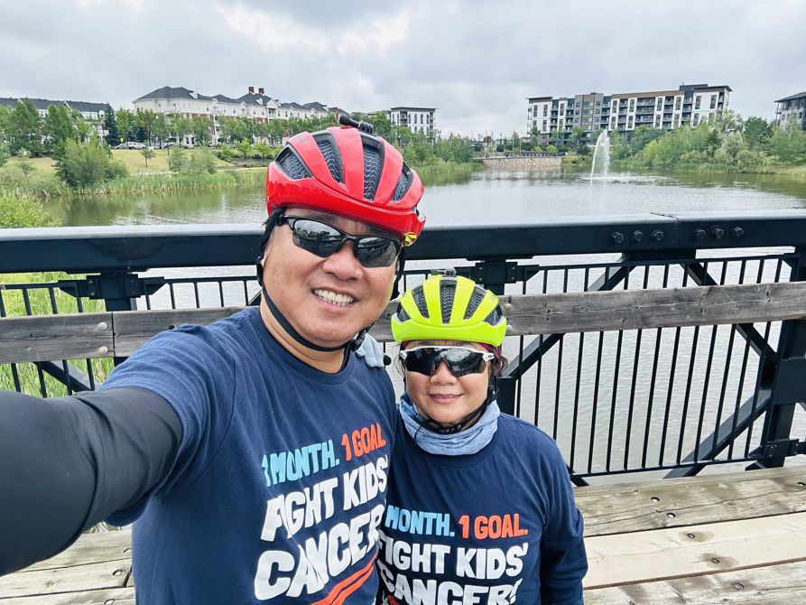 Riding with my hubby to Fight kids with cancer