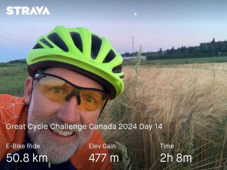 Great Cycle Challenge Canada 2024 Day 14