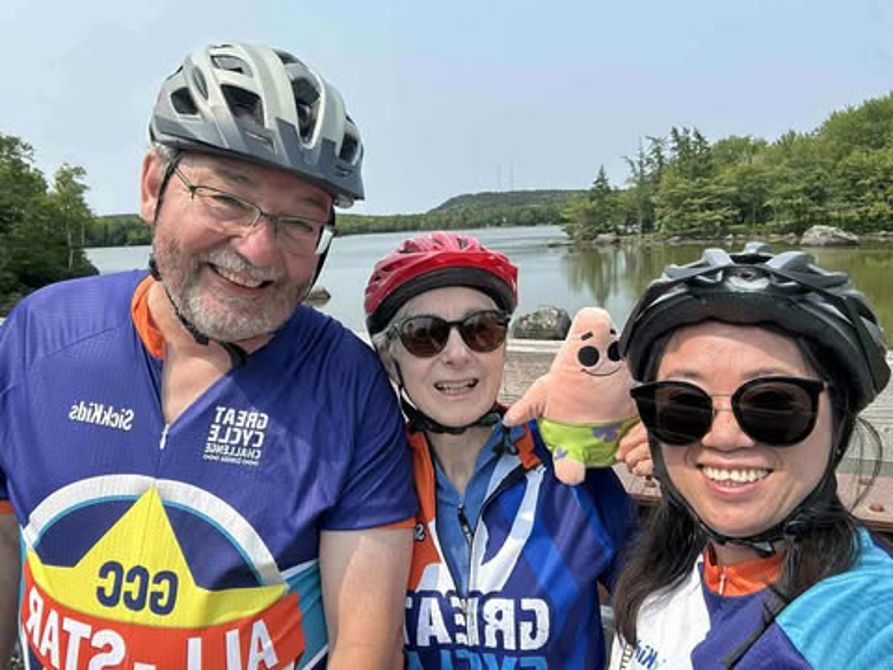 Our friend and generous donor joins us for a ride