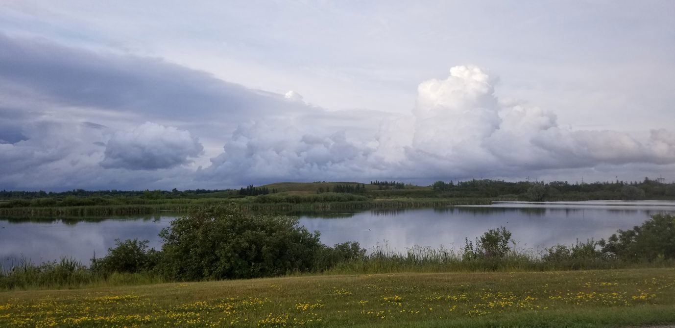 Thunder clouds and lightning