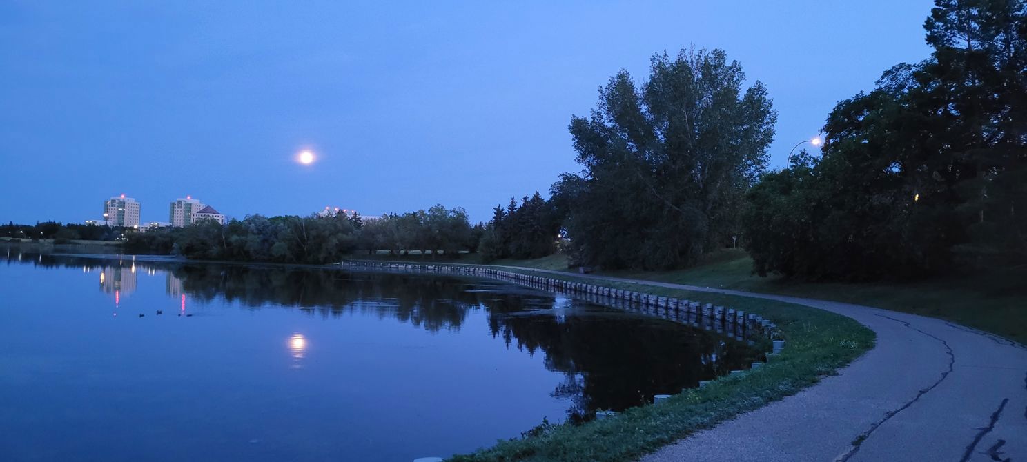 Moon lit trail ride.