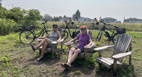 Friday bike with Faye and Marilyn