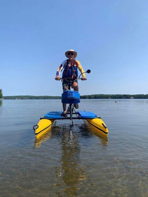 CLOSE THE WOODS! Then Pedal on WATER!  Like Arnold!  Wow, Now that's Thinking!