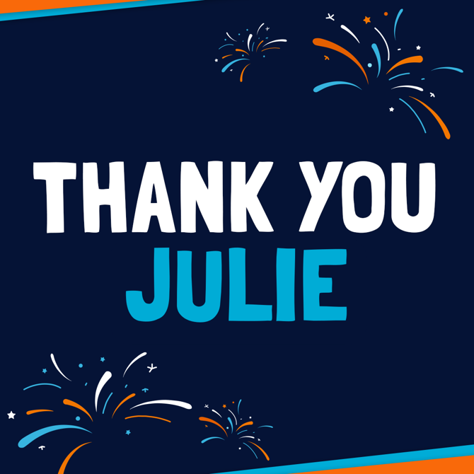 Un gros merci, Julie