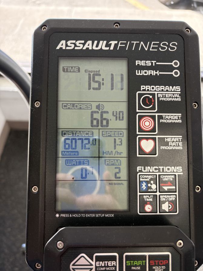 6km done second ride 15 min