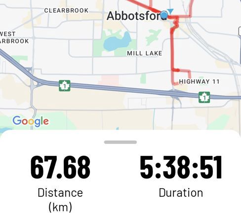 Second Ride 67.68km