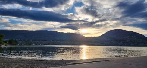 Lake to lake: Okanagan Lake.