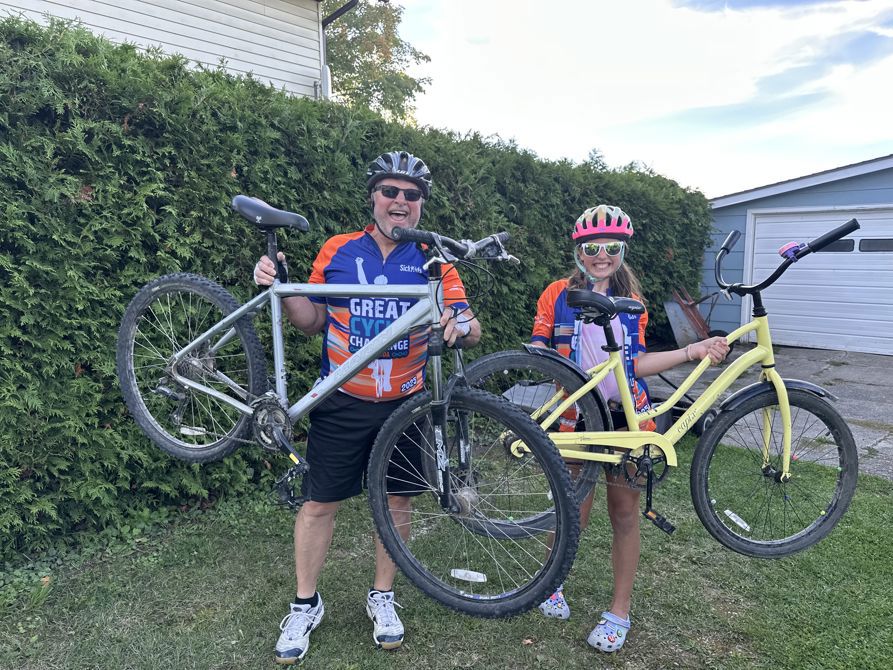 Madi and I, both completed our ride goals today, together