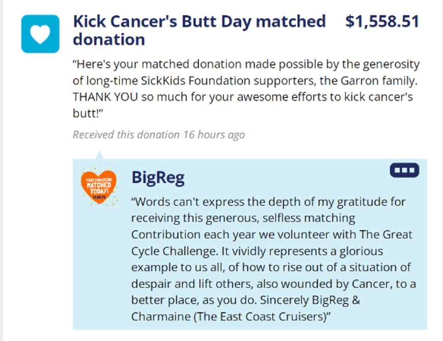 If Possible, HOLD DONATIONS until "KICK CANCERS BUTT DAY" Likely Aug 14th. 2026