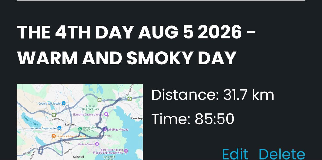 4th day Aug 5, 2026