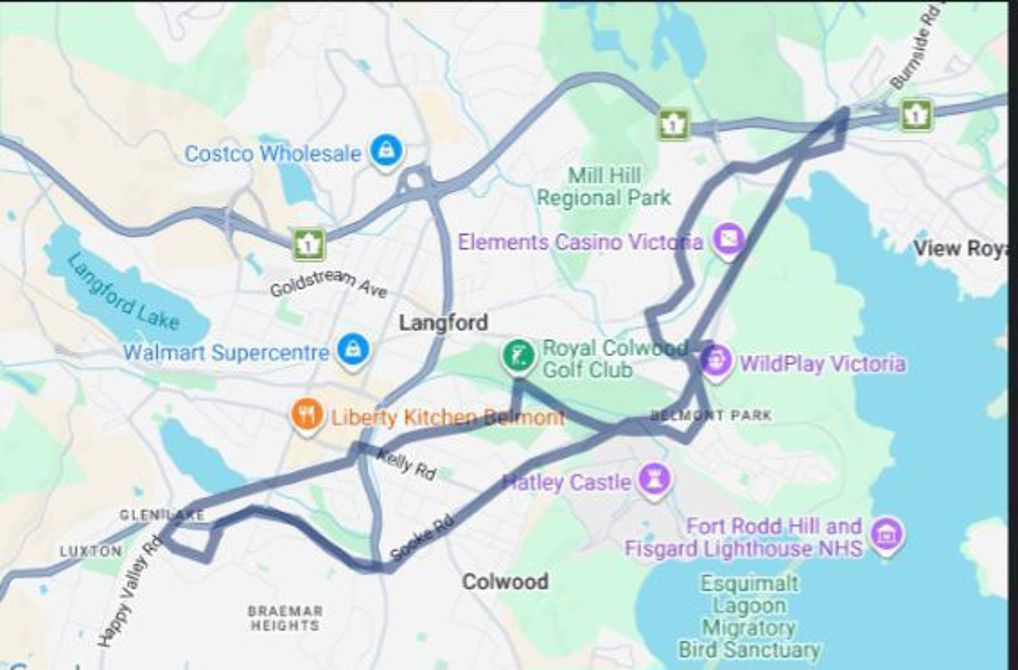 Day 9 cycling (Aug 15, 2026) a short distance for today.
