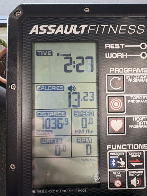 Pre workout assault bike