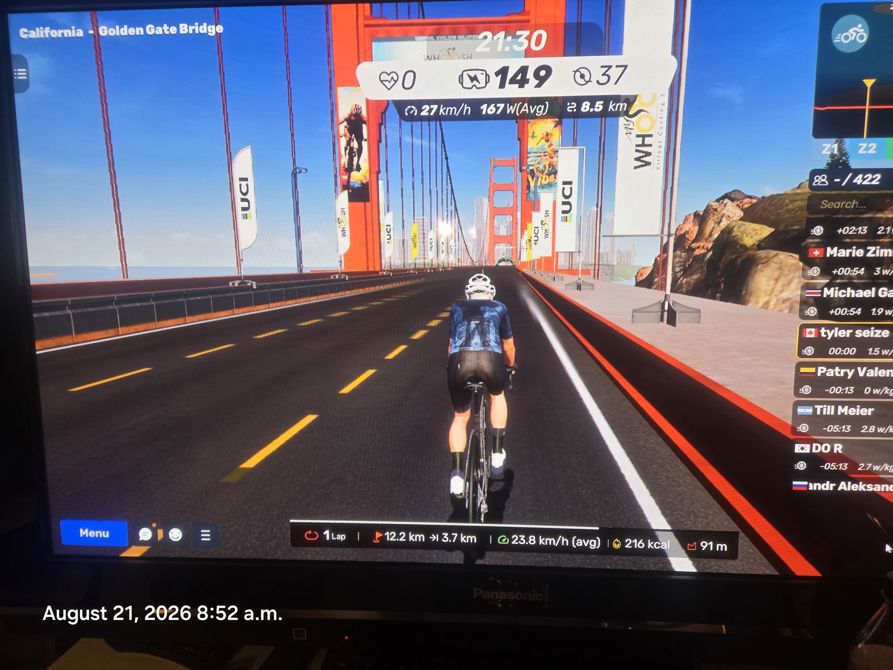 Two virtual rides this morning