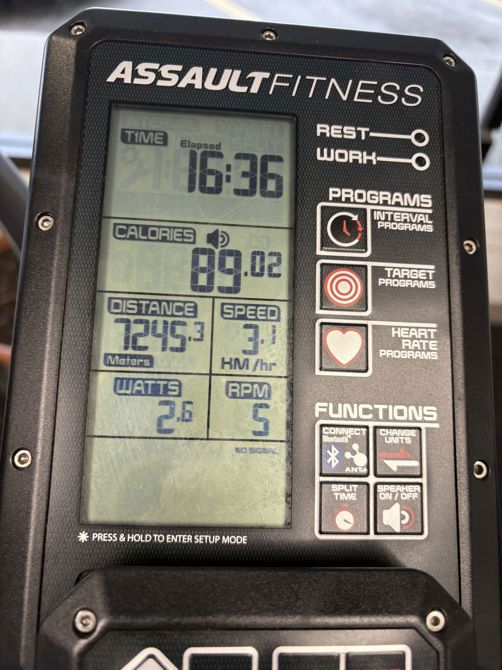 Post workout assault bike